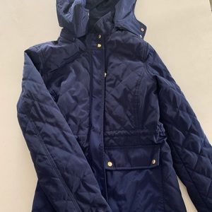 Navy blue puffer jacket